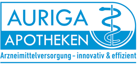 Logo der Auriga Apotheken mit Fokus auf innovative Arzneimittelversorgung.